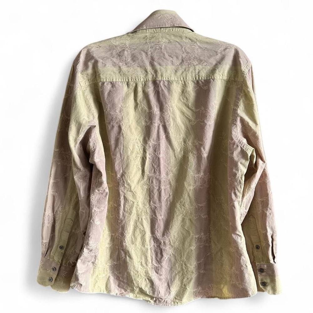 Kenneth Cole Beige Patterned Button Down Shirt - image 3